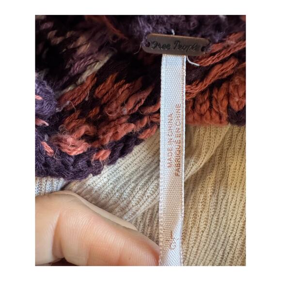 Free People Swit the Small Stuff Thermal Sweater Womens Size Large - Picture 11 of 11